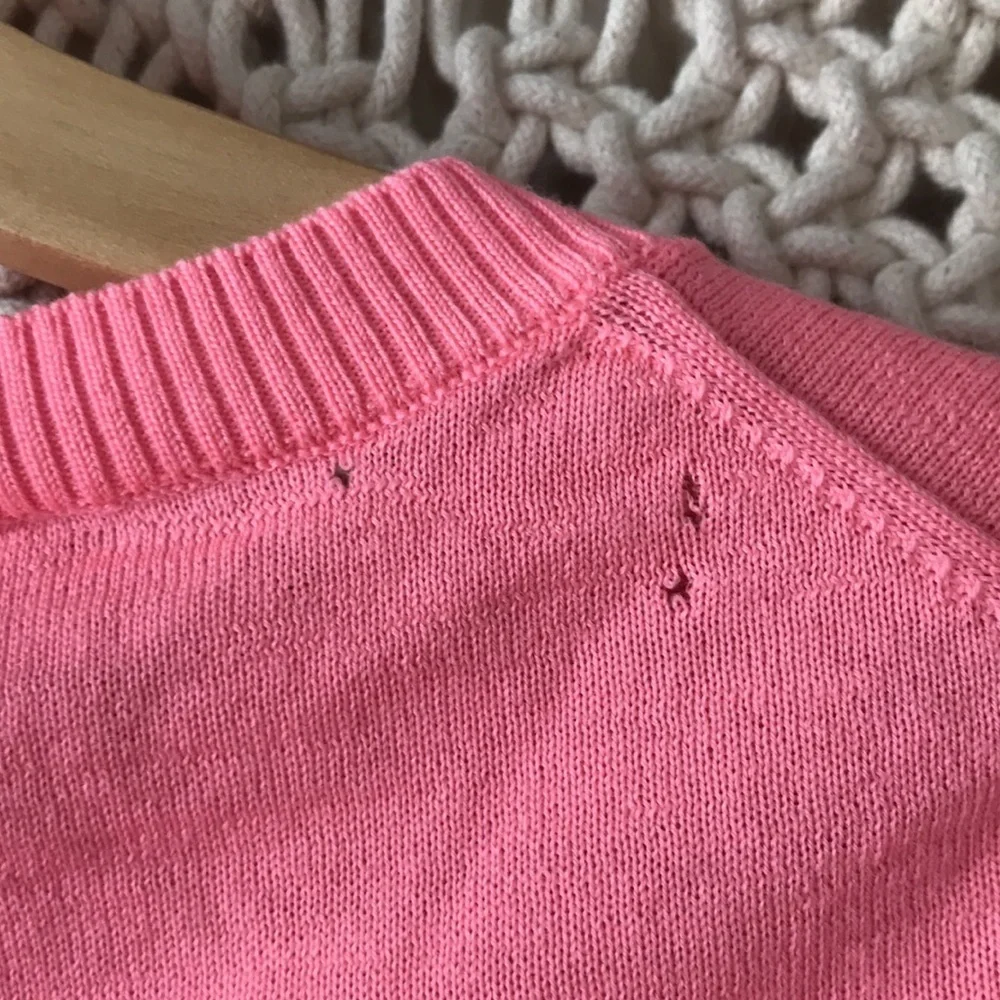 J. Crew pink pullover crew fitted sweater sz XS